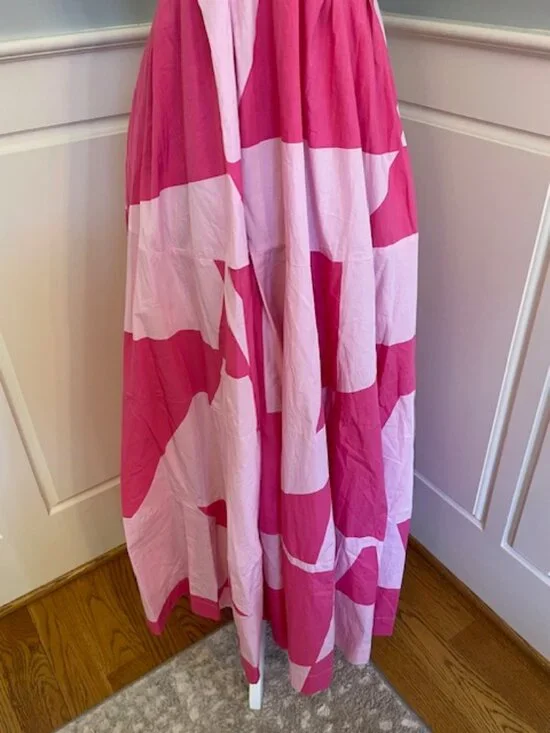 SWF Tipping Point Midi Halter Dress 100% Cotton Poplin Pink Flowy NEW NWT Medium - Picture 5 of 11